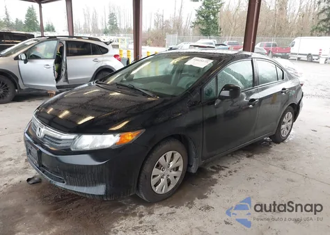 2012 Honda Civic Lx z USA, uszkodzony, nr VIN 19XFB2F55CE352828